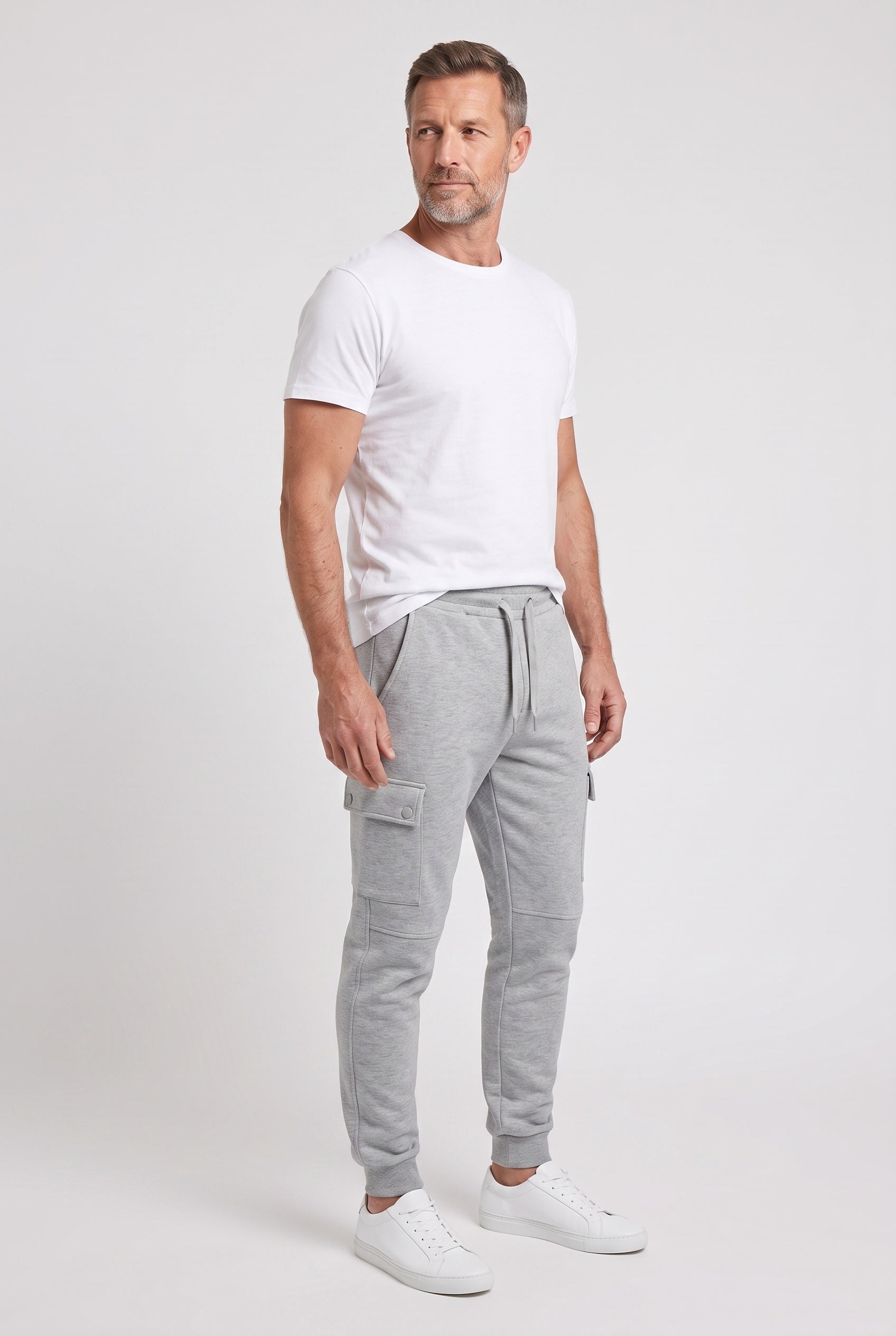 Pantalon Homme | Jogging Poches Cargo Bas Côtelés Coupe Fuselée - 8