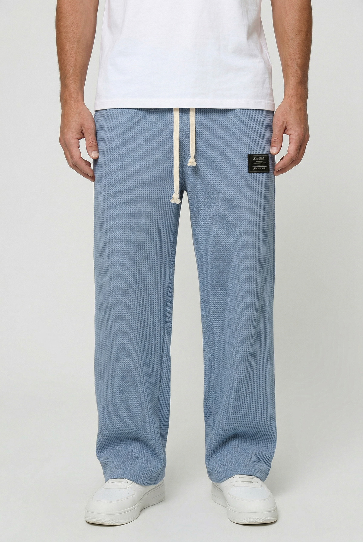 Pantalon Homme | Jogging Taille Élastique Coupe Large Texture Gaufrée - 1