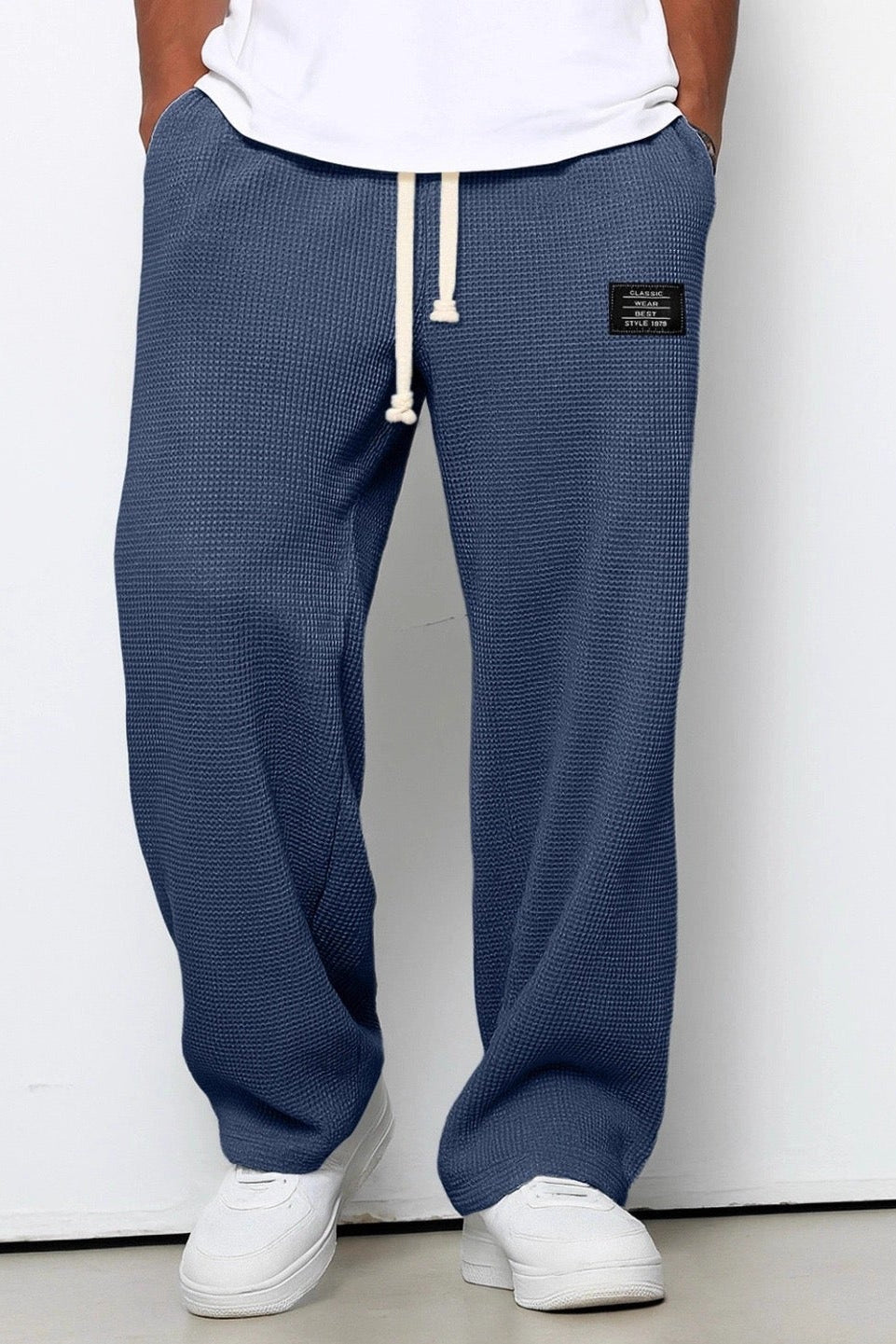 Pantalon Homme | Jogging Taille Élastique Coupe Large Texture Gaufrée - 10