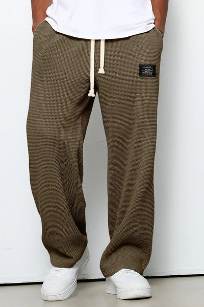 Pantalon Homme | Jogging Taille Élastique Coupe Large Texture Gaufrée - 12