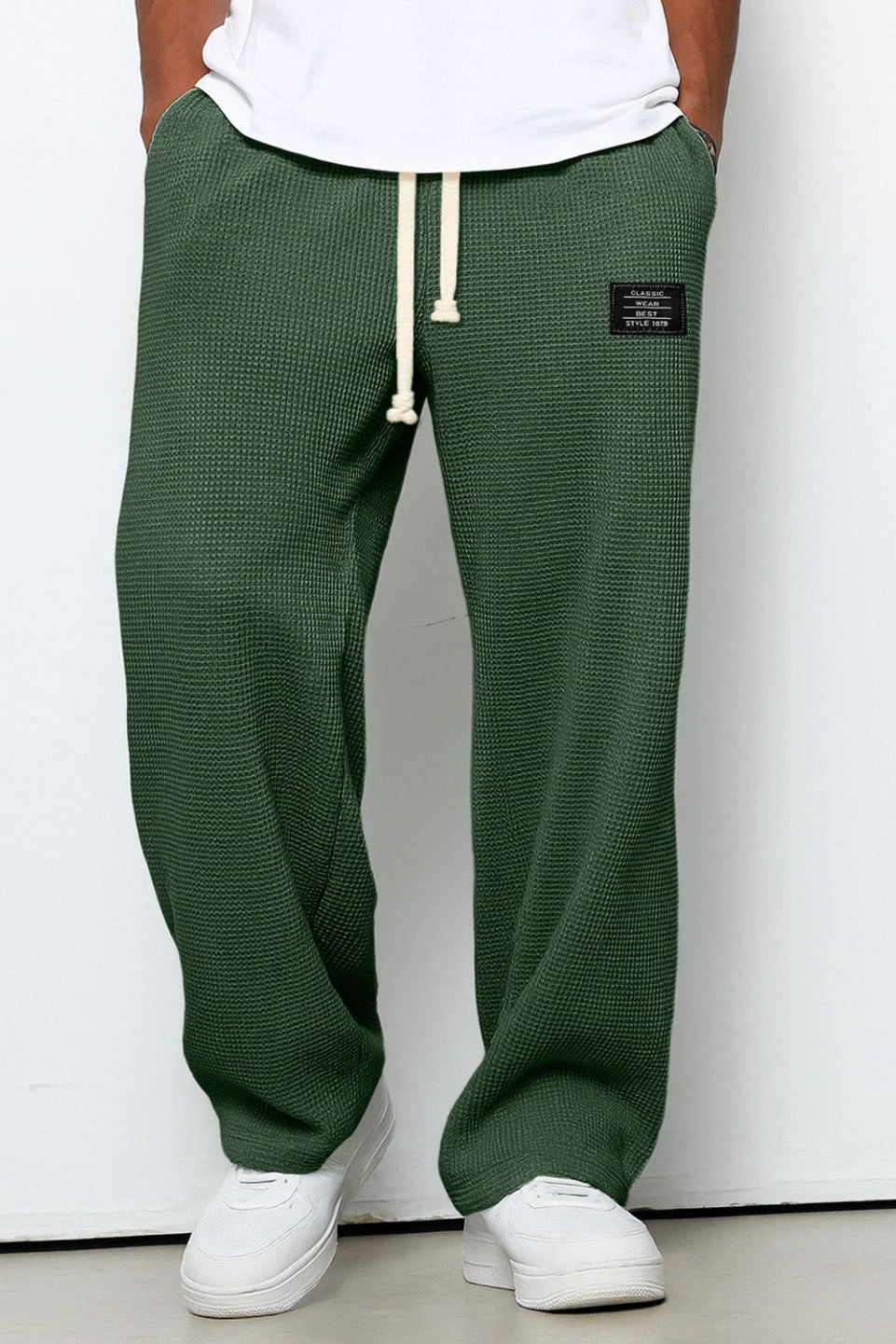 Pantalon Homme | Jogging Taille Élastique Coupe Large Texture Gaufrée - 13