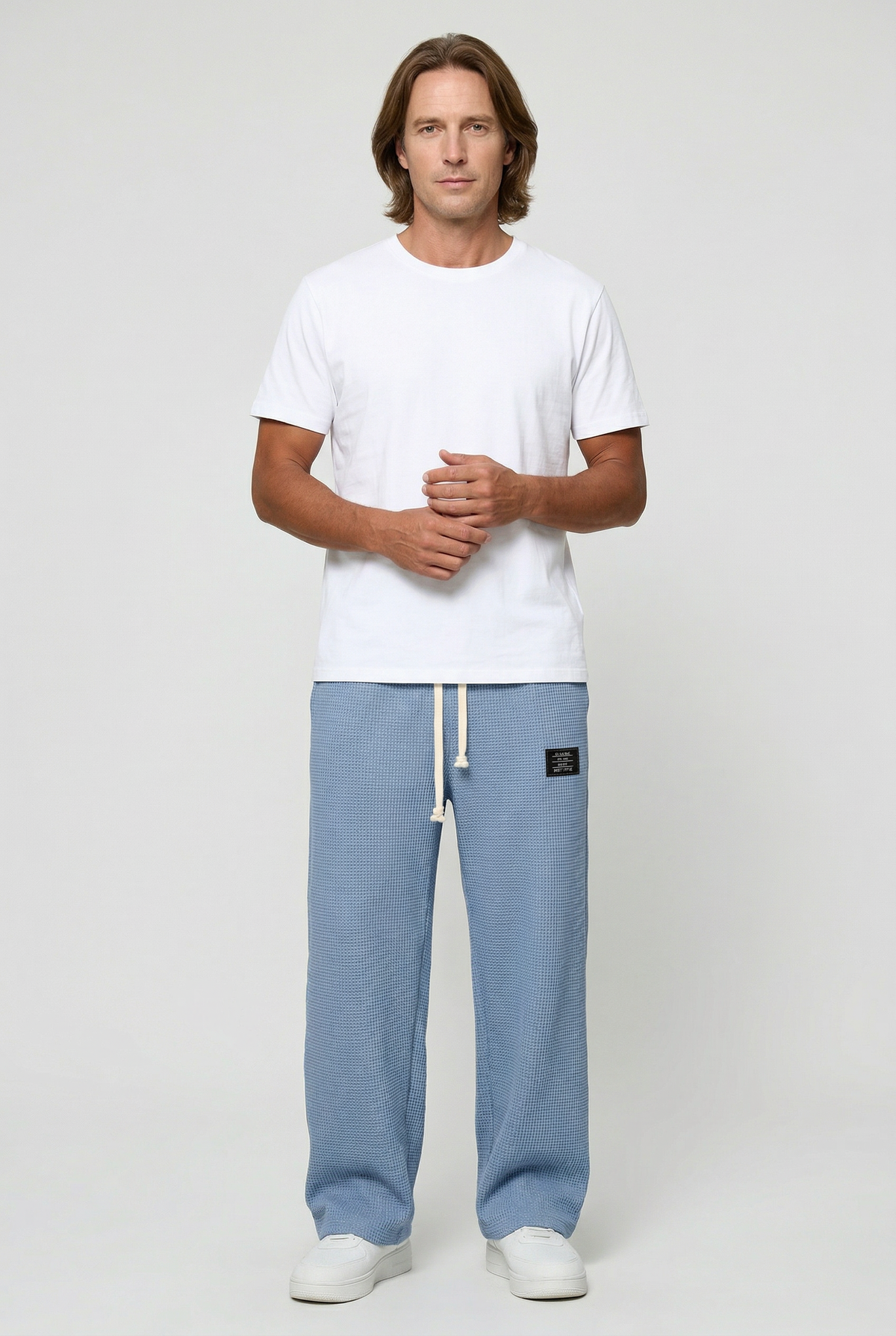 Pantalon Homme | Jogging Taille Élastique Coupe Large Texture Gaufrée - 2