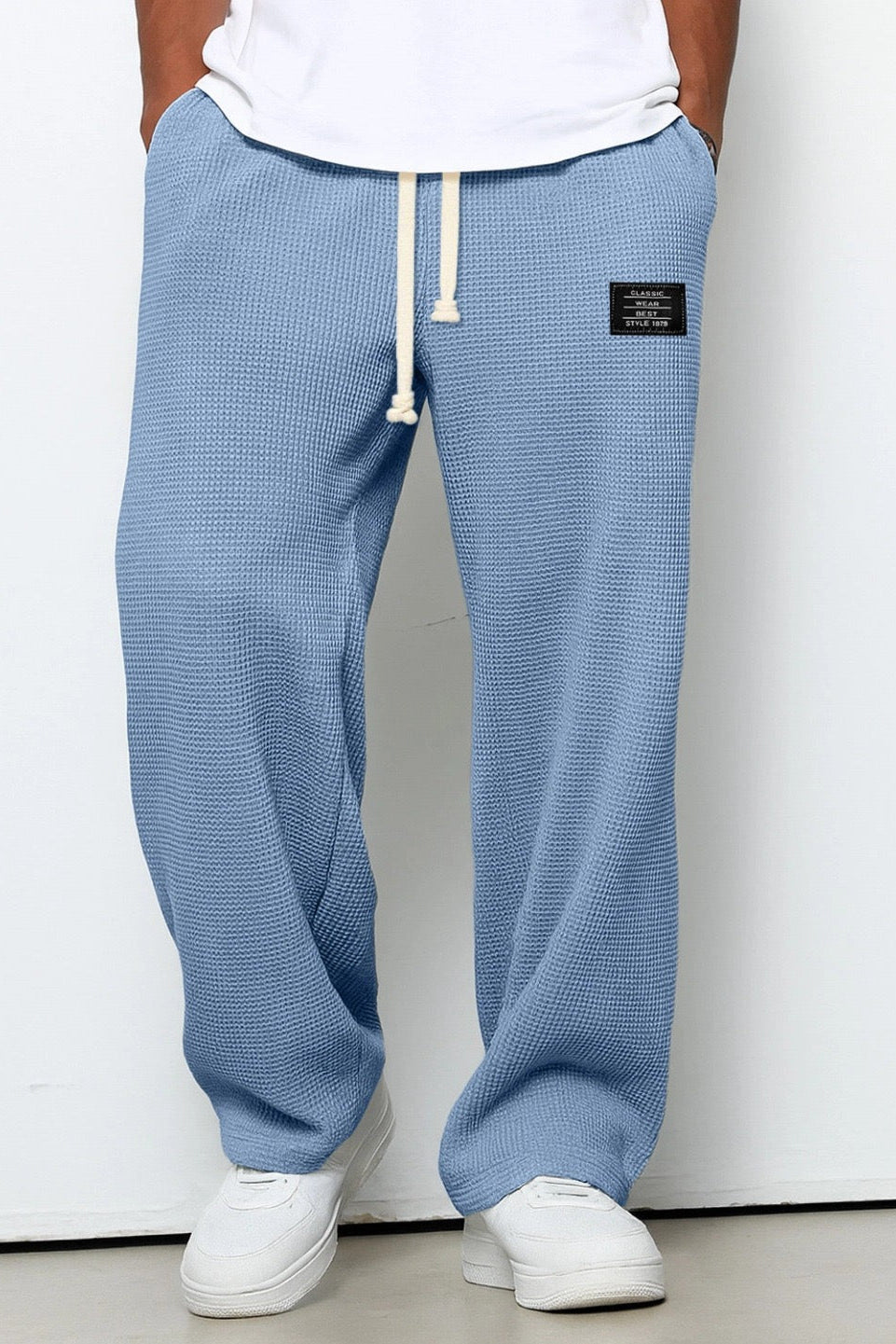 Pantalon Homme | Jogging Taille Élastique Coupe Large Texture Gaufrée - 5