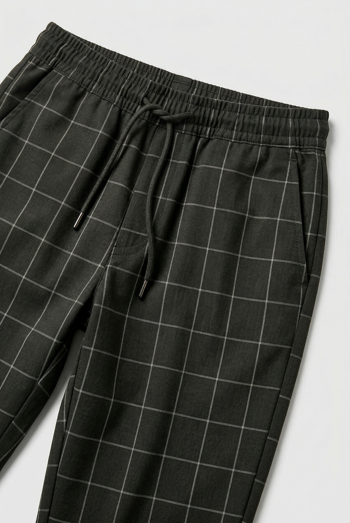 Pantalon Homme | Taille Élastique Coupe Fuselée Grands Carreaux - 3