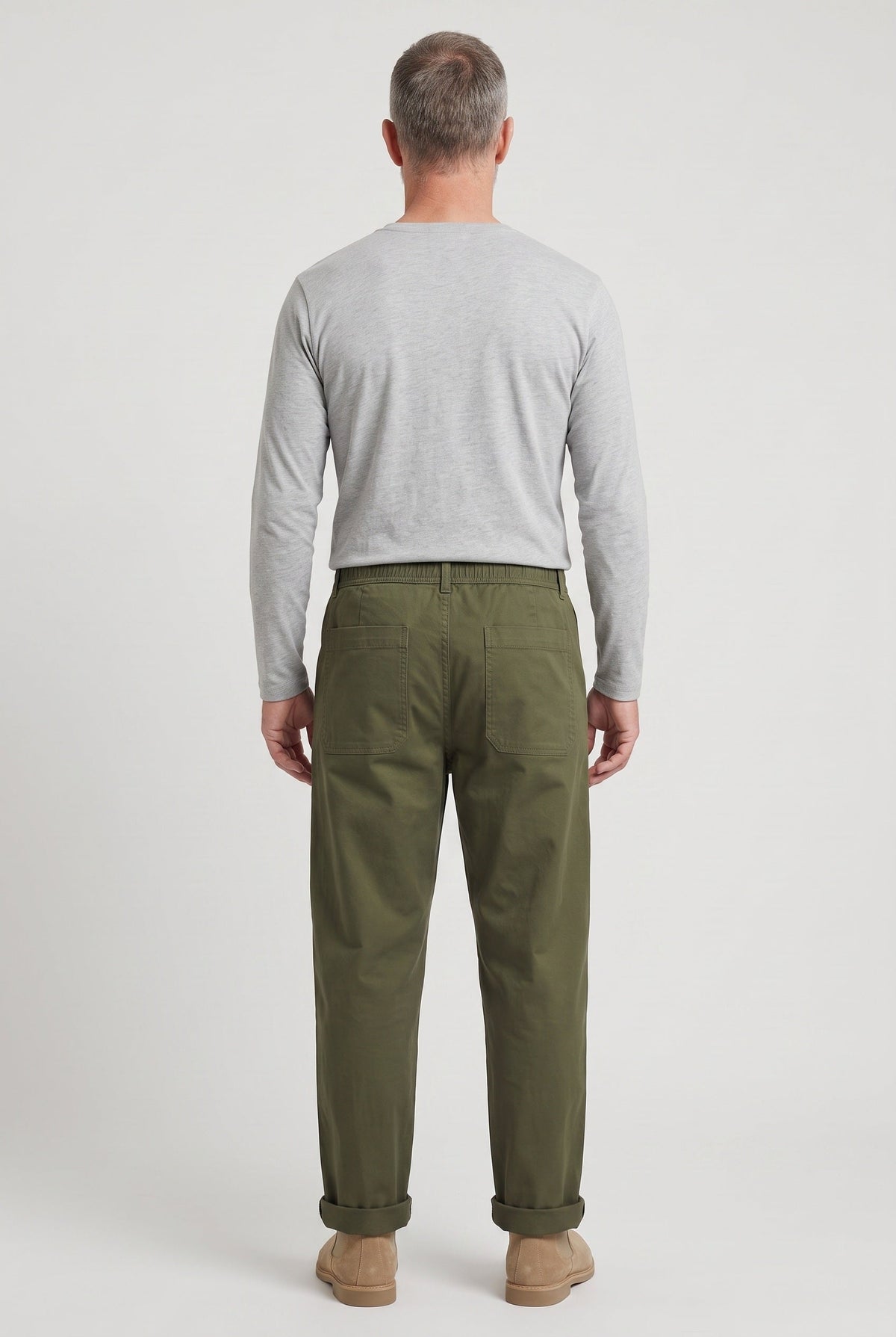 Pantalon Homme | Taille à Cordon Coupe Droite Poches Plaquées - 3