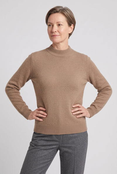 Pull Femme | Col Montant Court Maille Fine Bords Côtelés - 6