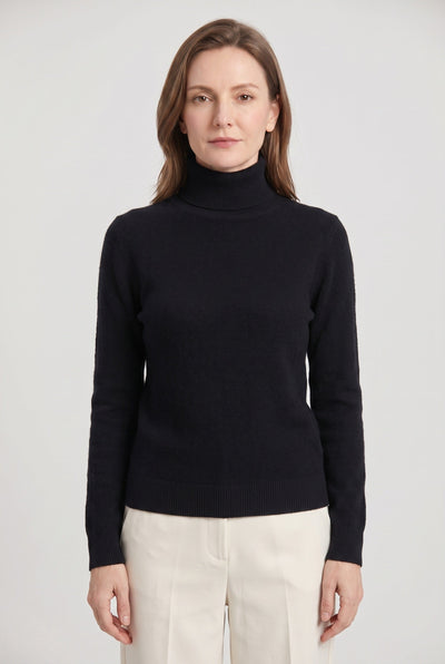 Pull Femme | Col Roulé Coupe Près du Corps Maille Fine - 1