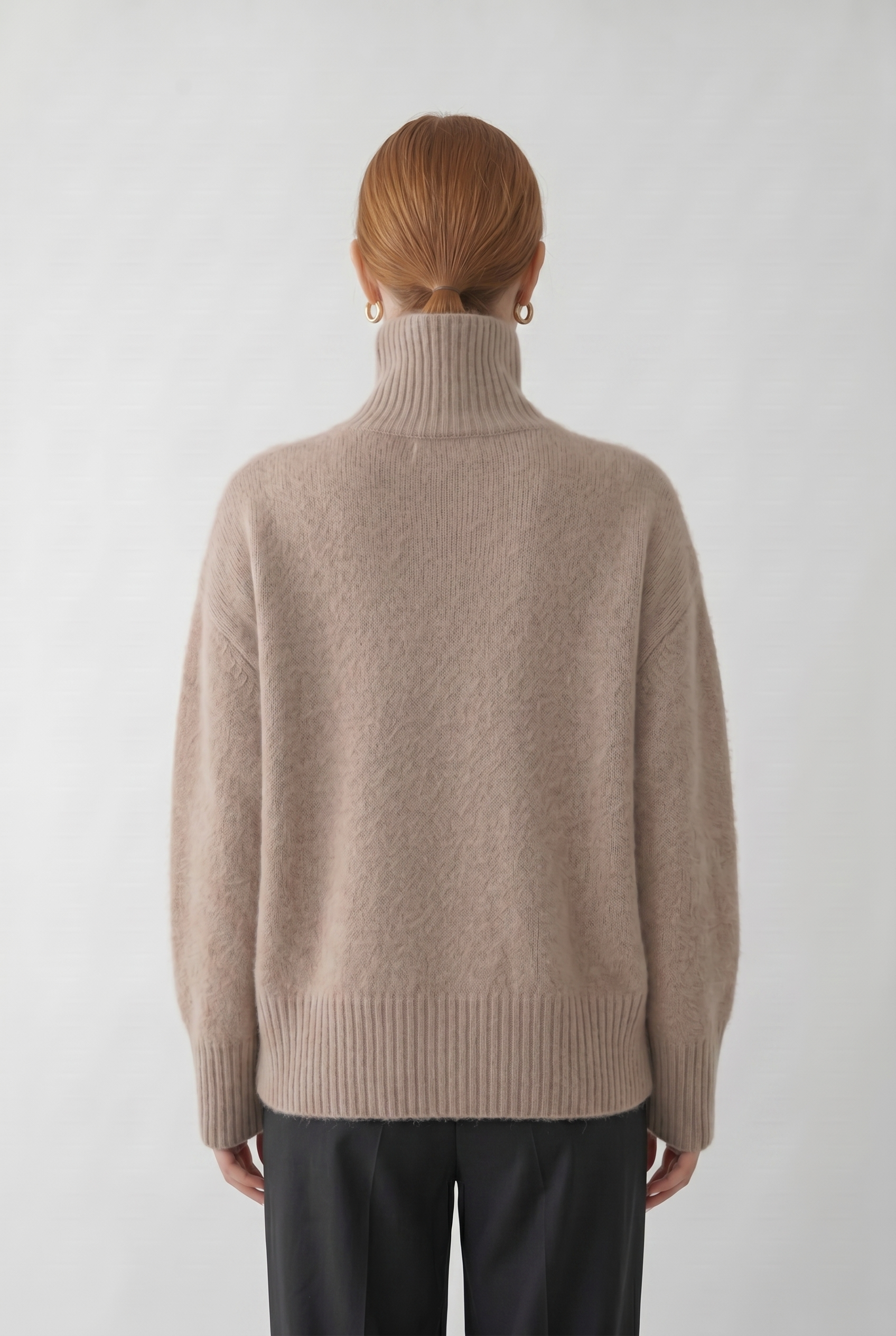 Pull Femme | Col Roulé Épaules Tombantes Coupe Ample - 2