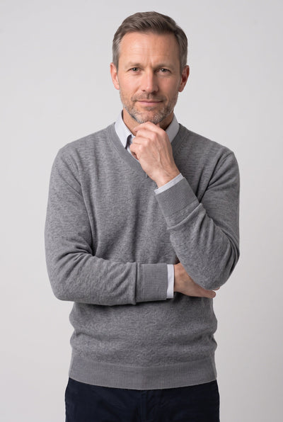 Pull Homme | Col Rond ou Col V Maille Fine Bords Côtelés - 10
