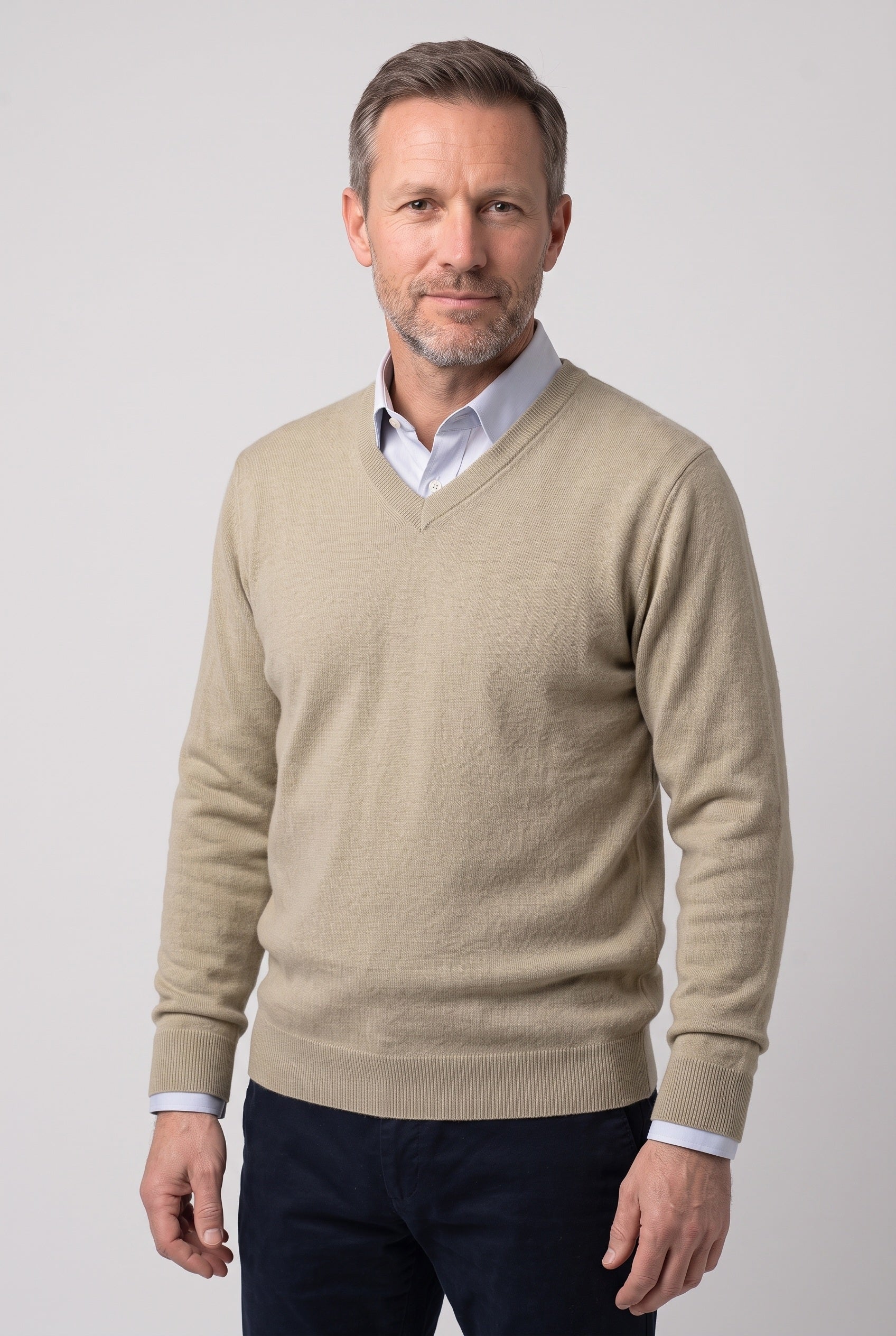 Pull Homme | Col Rond ou Col V Maille Fine Bords Côtelés - 11