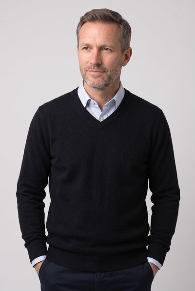 Pull Homme | Col Rond ou Col V Maille Fine Bords Côtelés - 12