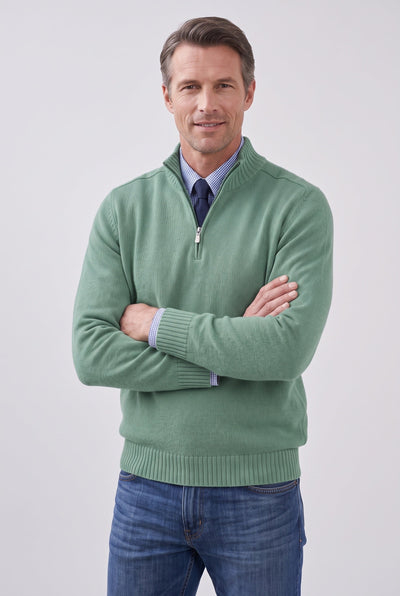 Pull Homme | Col Zippé Maille Fine Manches Montées Bords Côtelés - 12