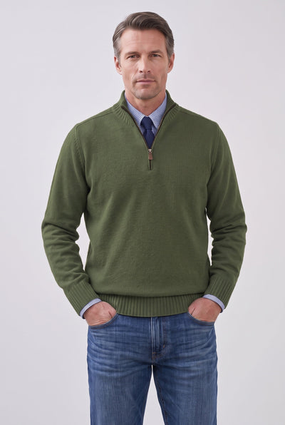 Pull Homme | Col Zippé Maille Fine Manches Montées Bords Côtelés - 13