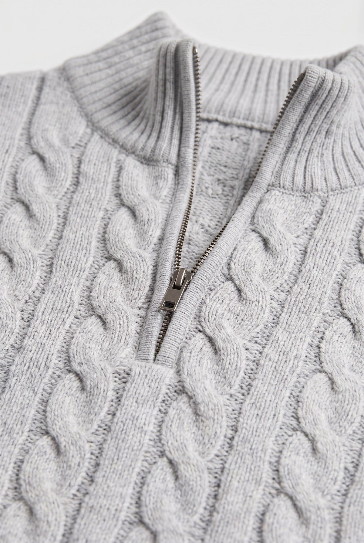Pull Homme | Torsadé Demi-Zip Col Montant - 3