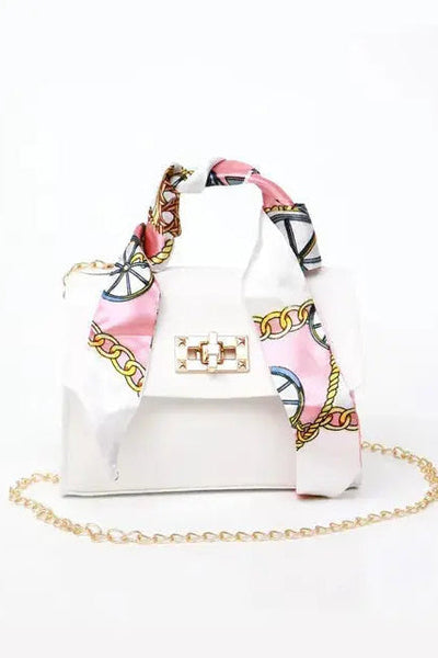 Sac Bandoulière Femme | Fermoir Tournant Chaîne Amovible Foulard - 9
