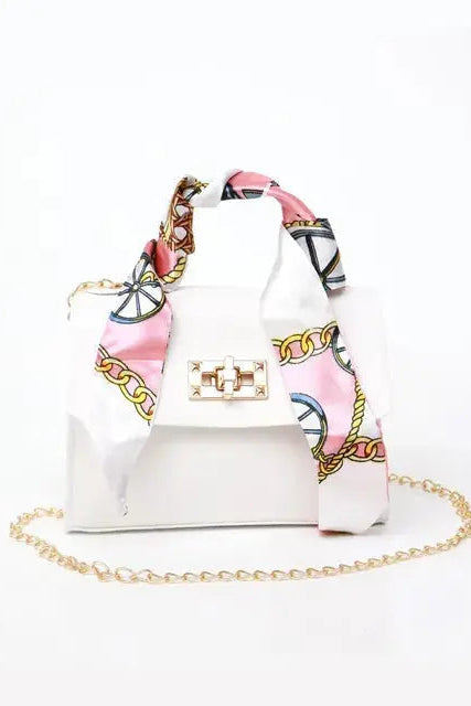 Sac Bandoulière Femme | Fermoir Tournant Chaîne Amovible Foulard - 9