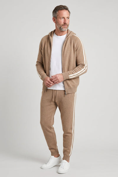 Survêtement Homme | Zip Intégral Capuche Doublée Bandes Latérales - 8