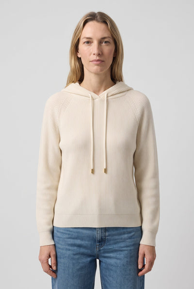 Sweat Femme | À Capuche Maille Côtelée Cordon de Serrage Coupe Ample - 1