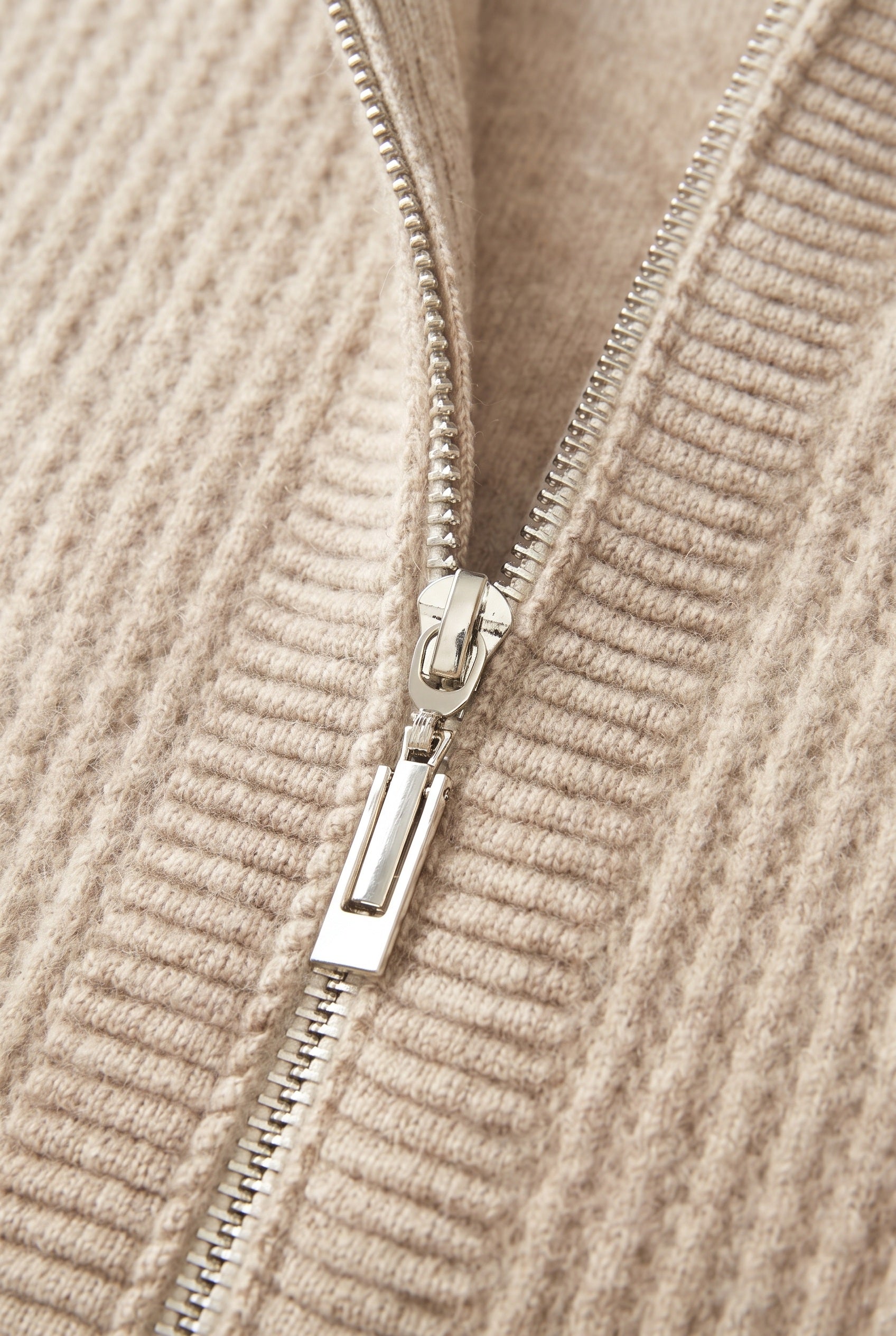 Sweat Homme | À Capuche Zippé Deux Sens Maille Côtelée - 3