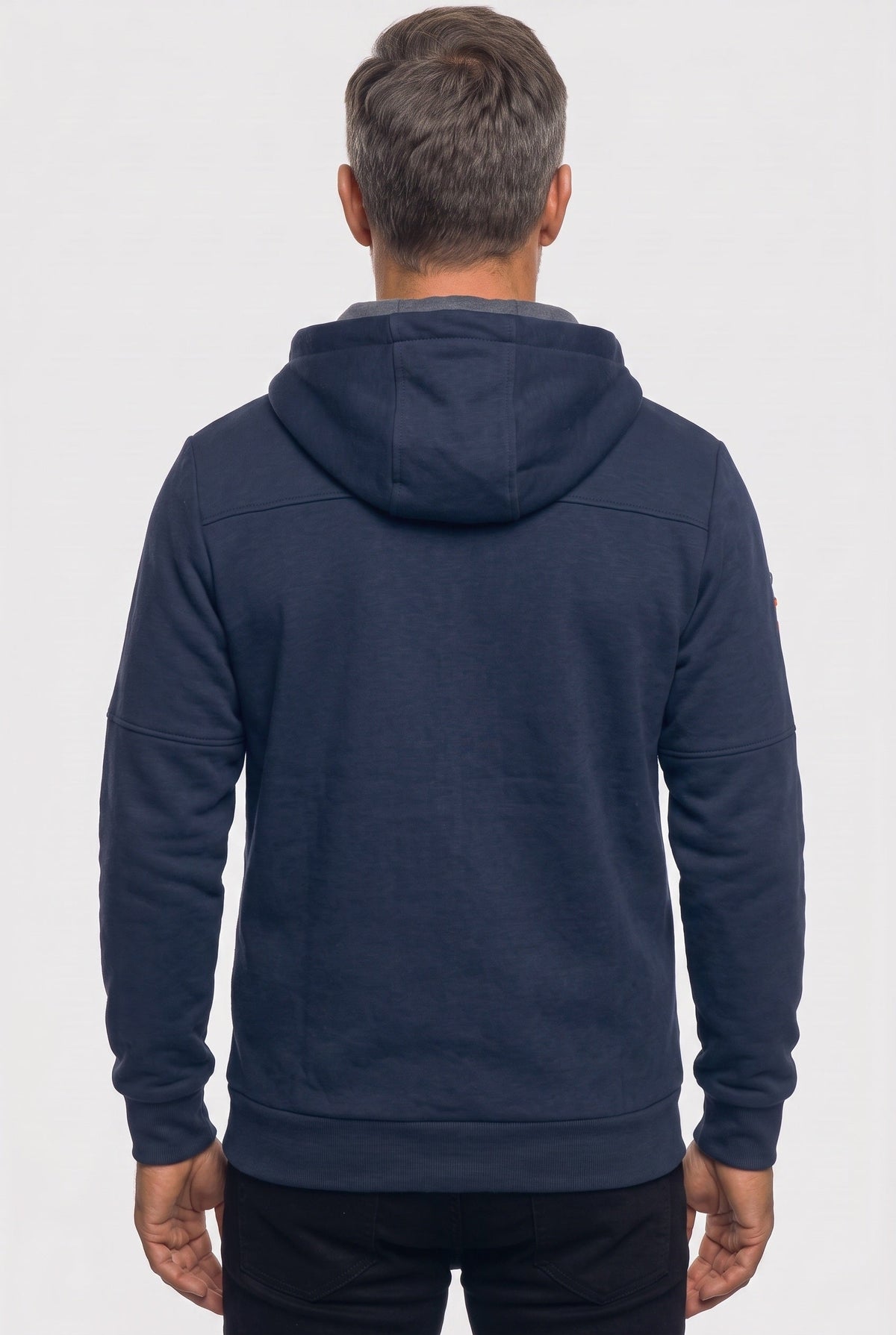Sweat Homme | À Capuche Zippé Poches Zippées Bords Côtelés - 2