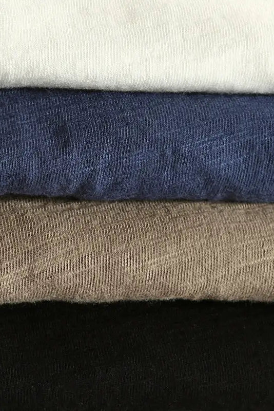Tee Shirt Homme | Manches Longues Col V Bord Contrastant - 5