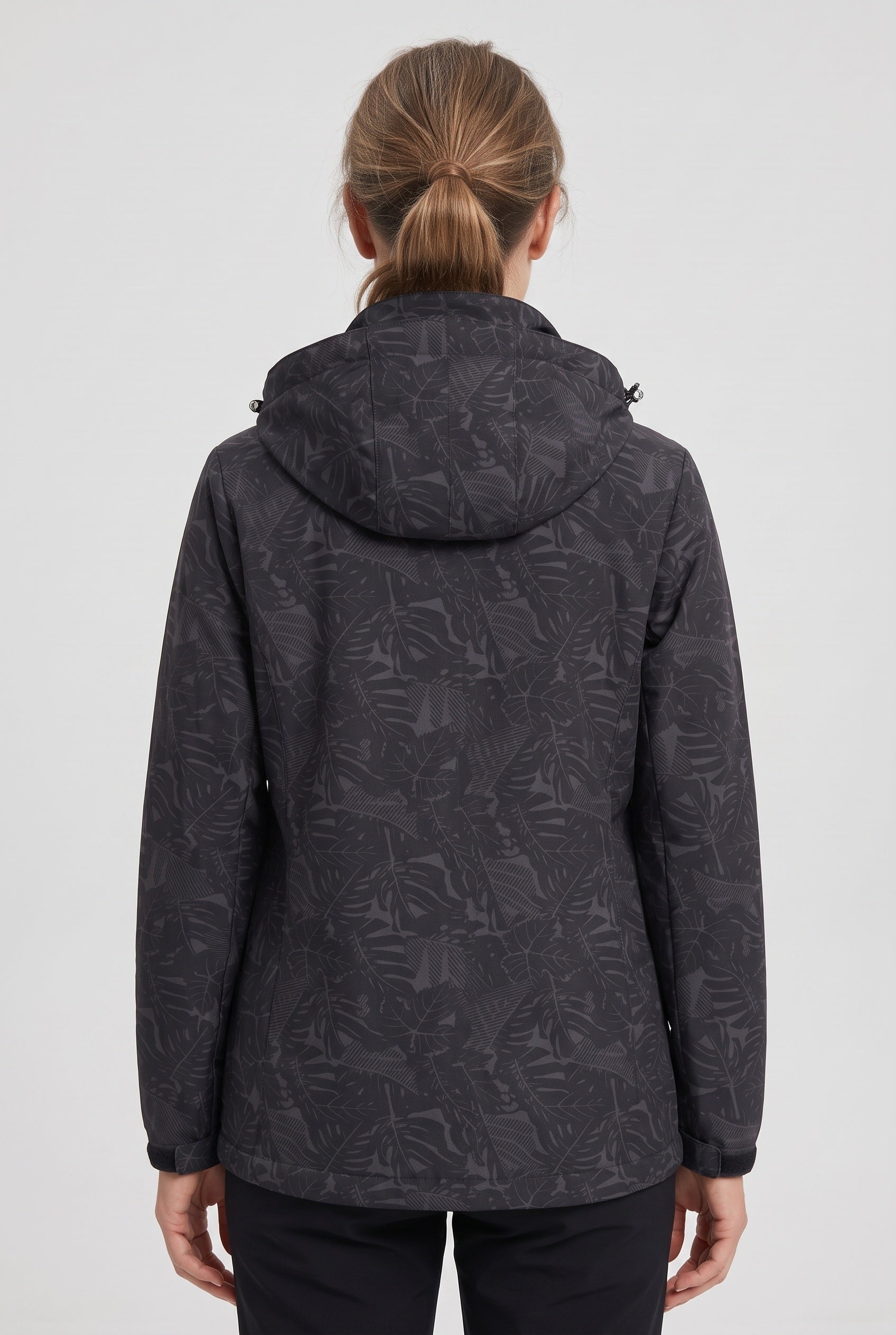Veste Femme | Déperlante Zippée Capuche Amovible Imprimé Feuillage - 2