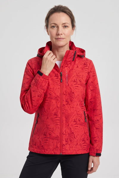 Veste Femme | Déperlante Zippée Capuche Amovible Imprimé Feuillage - 6