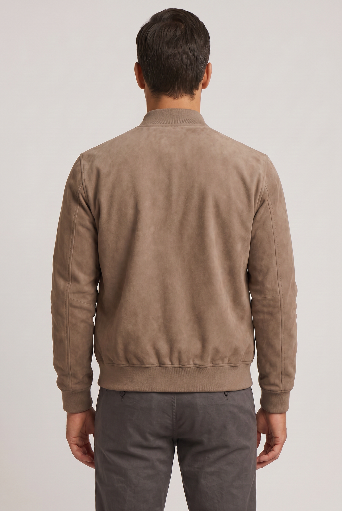 Veste Homme | Bomber Zip Intégral Aspect Daim - 2