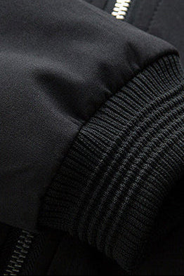 Veste Homme | Bomber Zippé Col Côtelé Poche Manche - 4