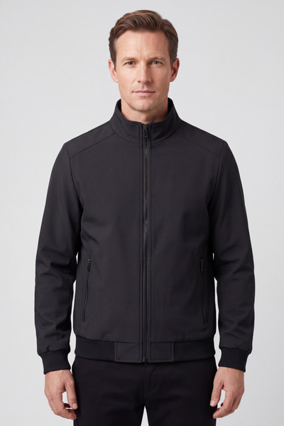 Veste Homme | Bomber Zippé Col Montant Doublure Douce - 1