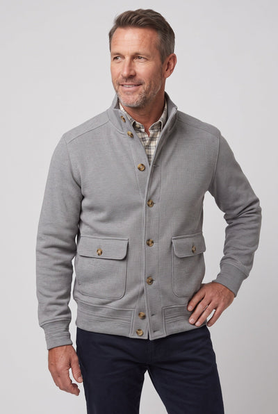 Veste Homme | Boutonnée Col Montant Texture Côtelée - 7