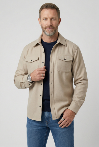 Veste Homme | Boutonnée Poches Poitrine à Rabat Col Pointu - 5