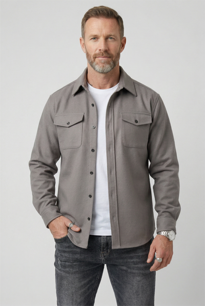 Veste Homme | Boutonnée Poches Poitrine à Rabat Col Pointu - 6
