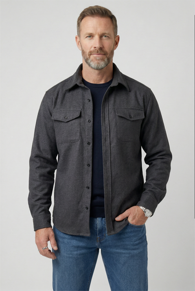 Veste Homme | Boutonnée Poches Poitrine à Rabat Col Pointu - 8
