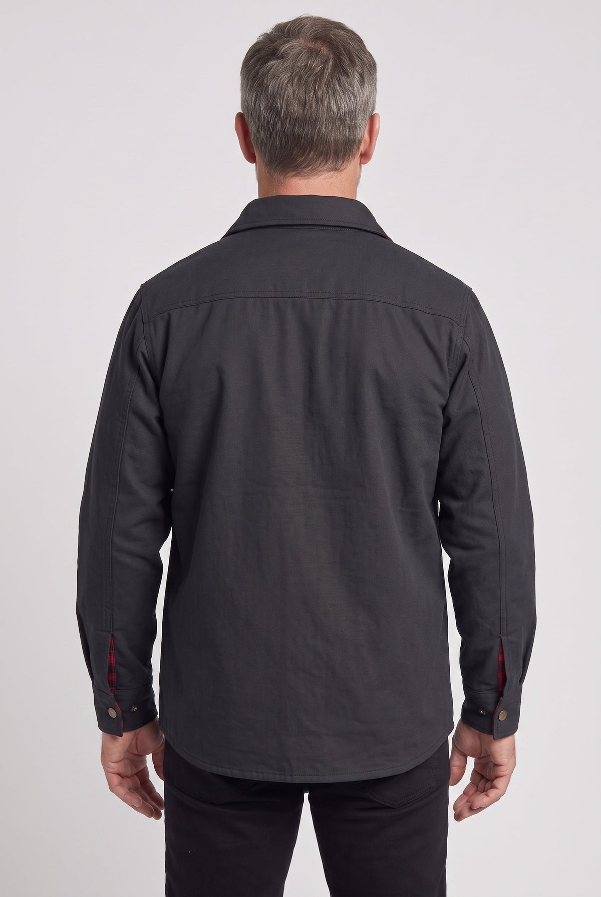 Veste Homme | Boutons Pression Doublure À Carreaux Col Chemise - 2