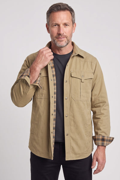 Veste Homme | Boutons Pression Doublure À Carreaux Col Chemise - 9
