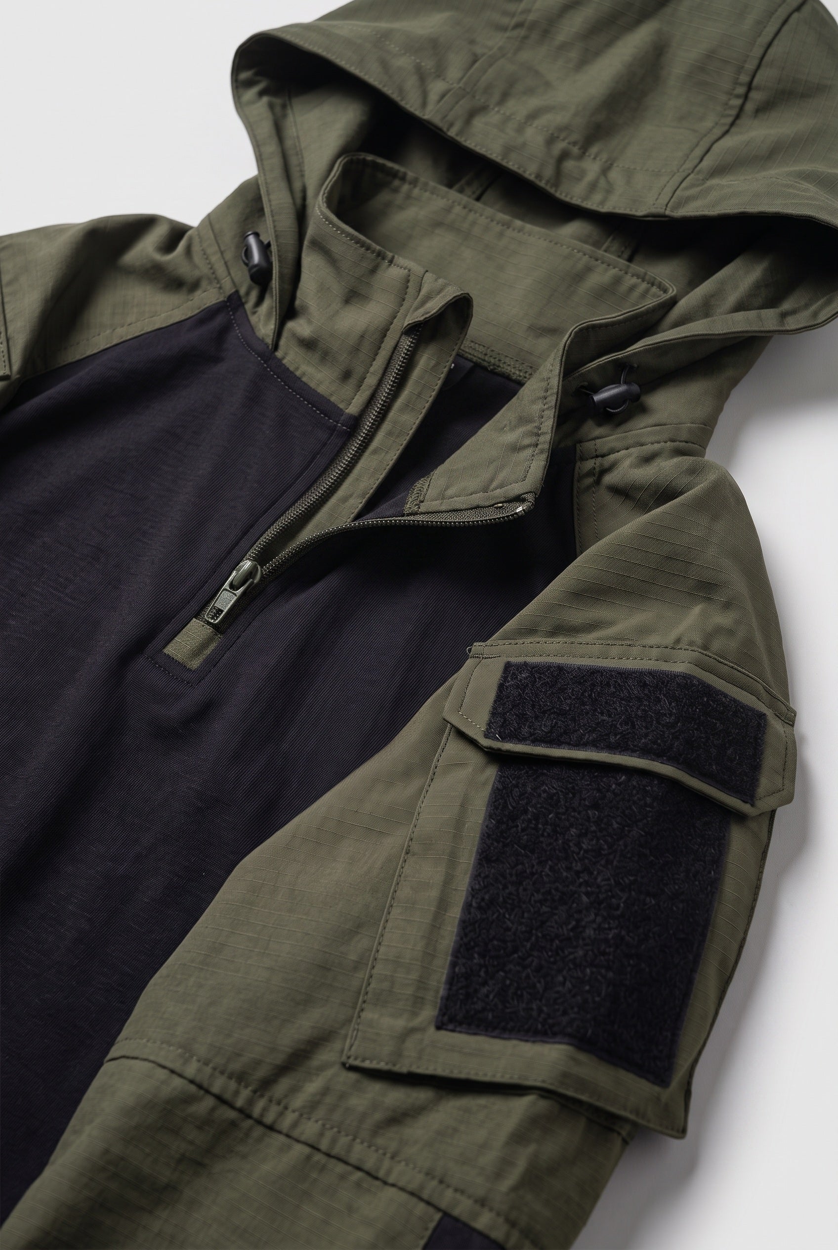 Veste Homme | Col Zippé Capuche Fixe Poches Sur Manches - 3