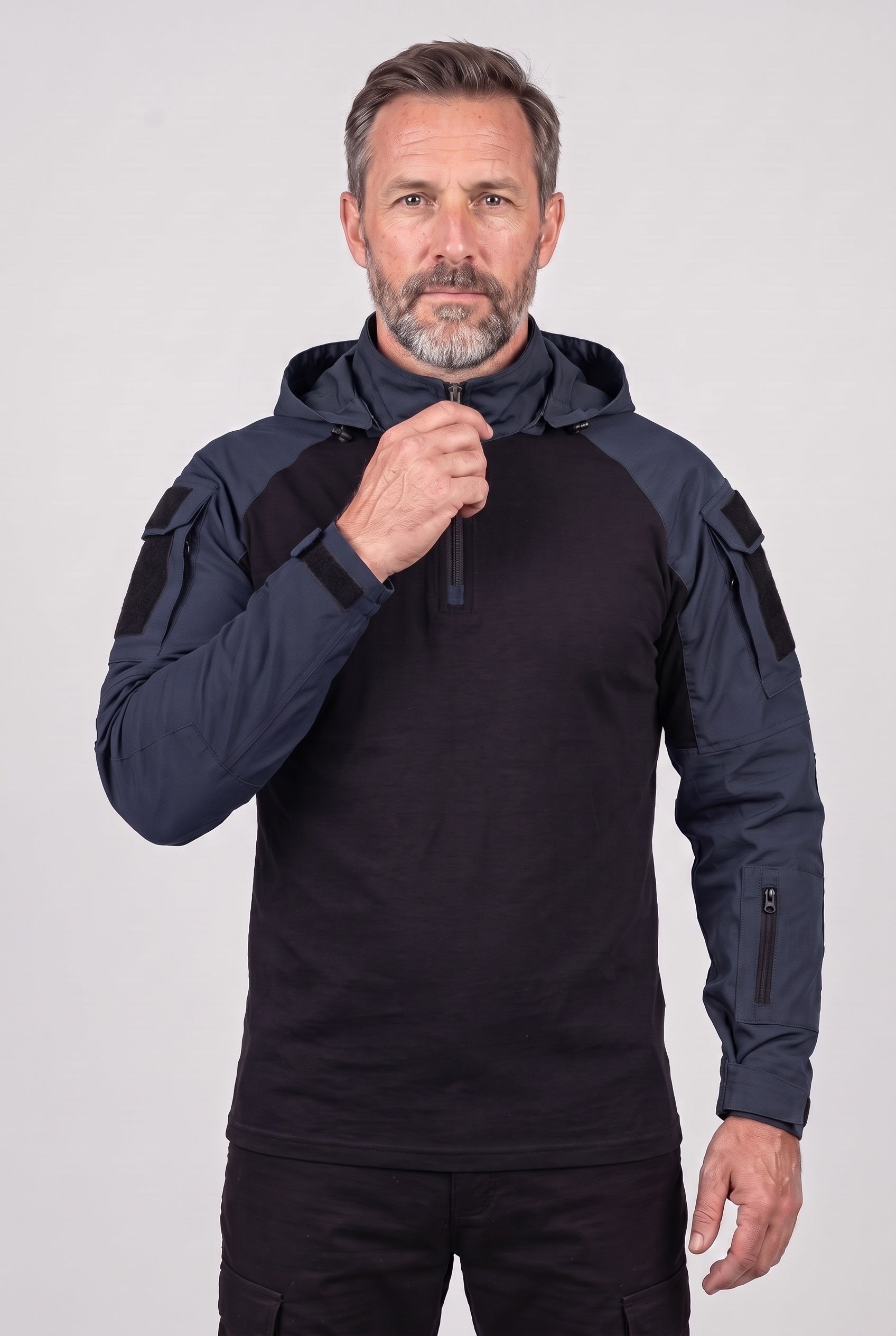 Veste Homme | Col Zippé Capuche Fixe Poches Sur Manches - 7