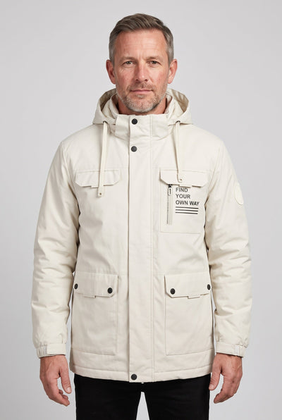 Veste Homme | Déperlante Zippée Capuche Amovible Poches À Rabat - 1