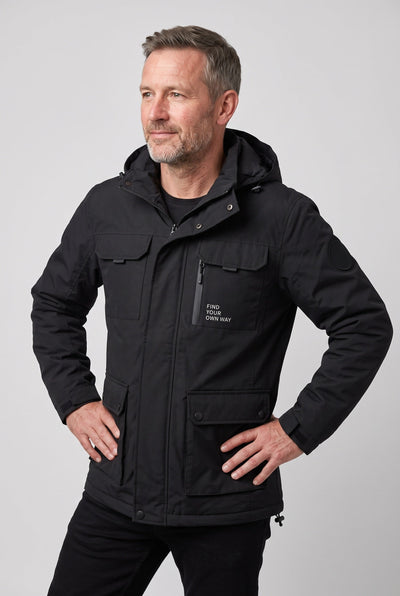 Veste Homme | Déperlante Zippée Capuche Amovible Poches À Rabat - 7
