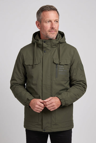 Veste Homme | Déperlante Zippée Capuche Amovible Poches À Rabat - 8