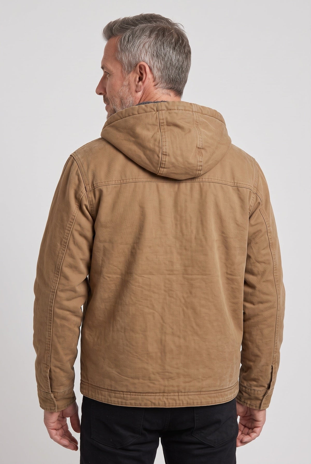 Veste Homme | Doublée Sherpa Capuche Col Velours Côtelé - 2