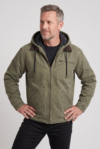 Veste Homme | Doublée Sherpa Capuche Col Velours Côtelé - 5