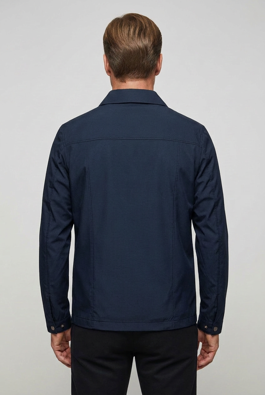 Veste Homme | Harrington Zippé Doublure à Carreaux Col Pointu - 2