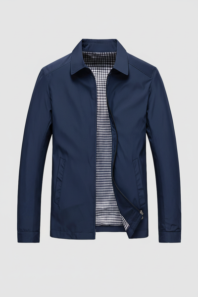Veste Homme | Harrington Zippé Doublure à Carreaux Col Pointu - 3