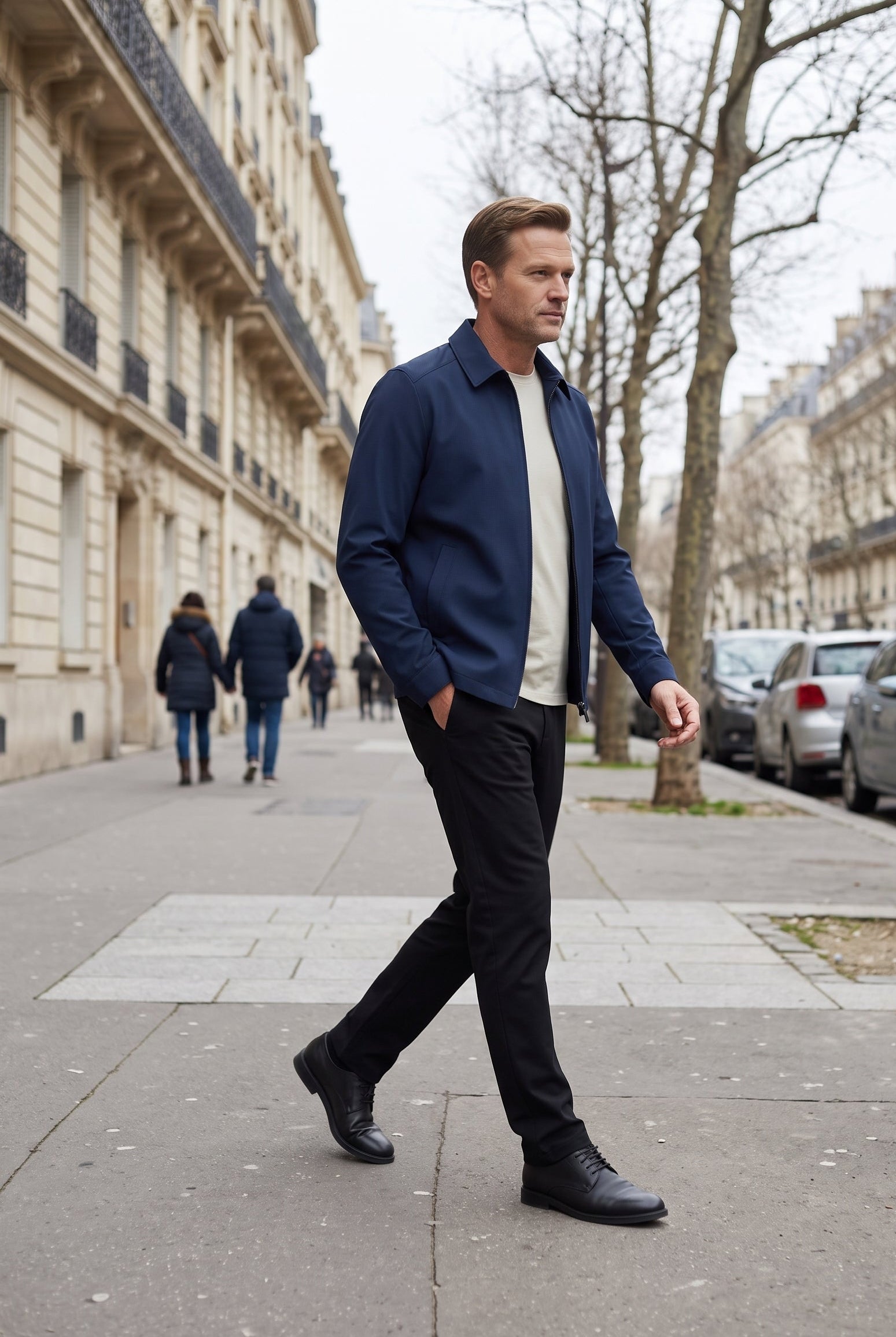 Veste Homme | Harrington Zippé Doublure à Carreaux Col Pointu - 9