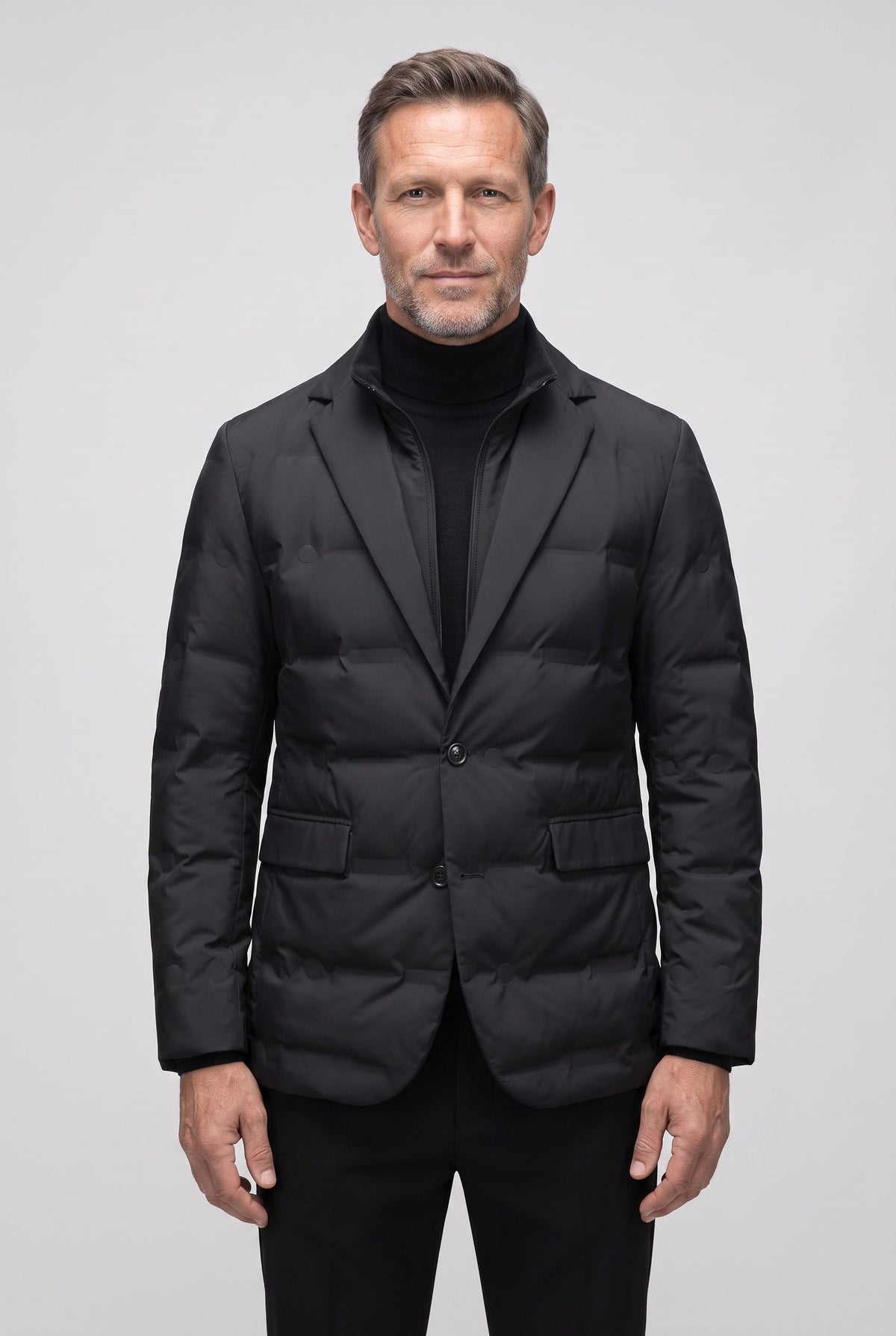 Veste Homme | Matelassée Deux Boutons Col Cranté - 1