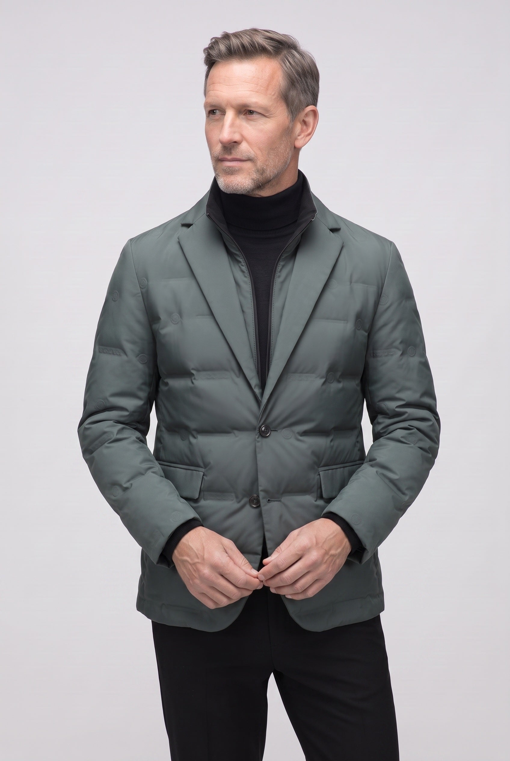 Veste Homme | Matelassée Deux Boutons Col Cranté - 6