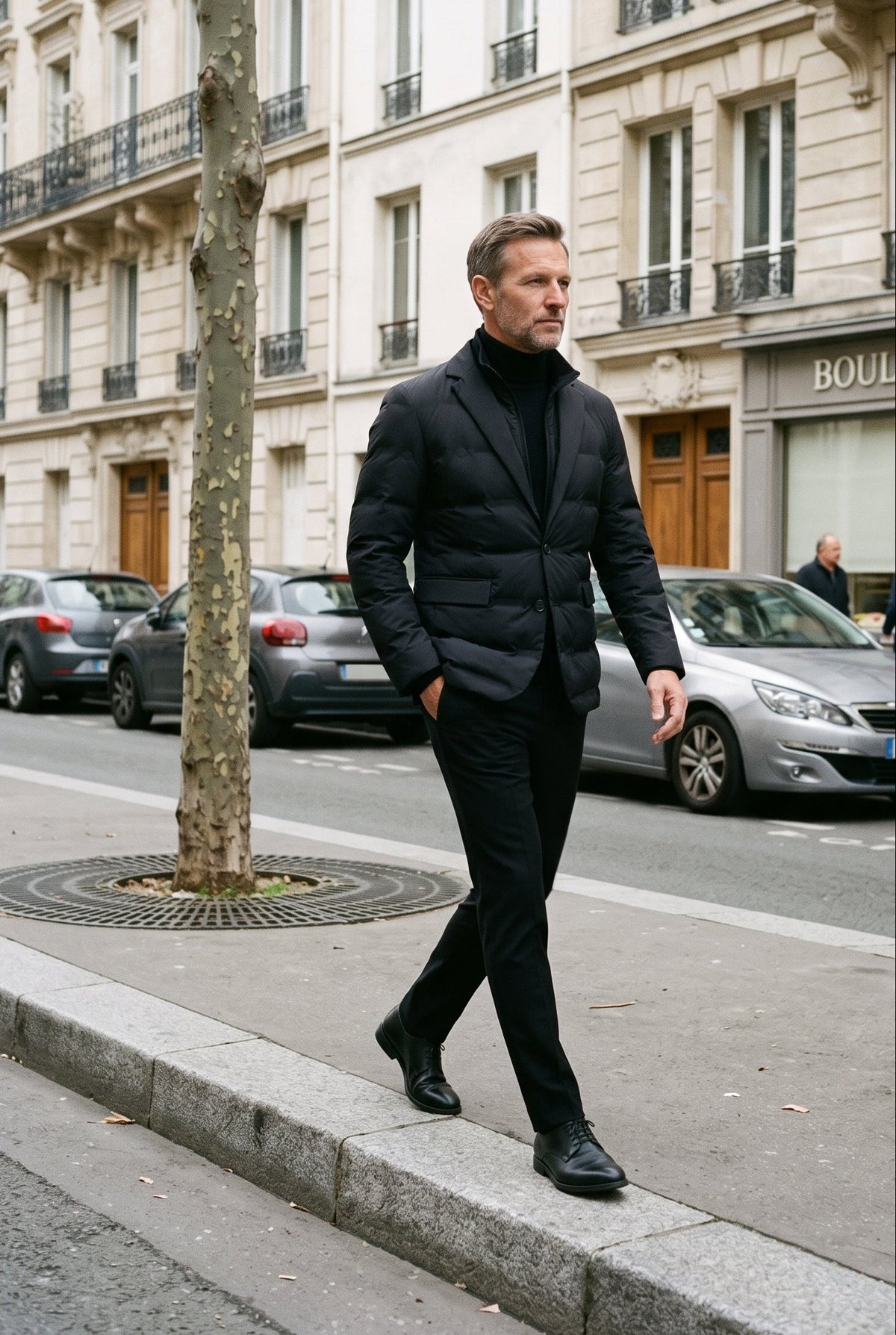 Veste Homme | Matelassée Deux Boutons Col Cranté - 7