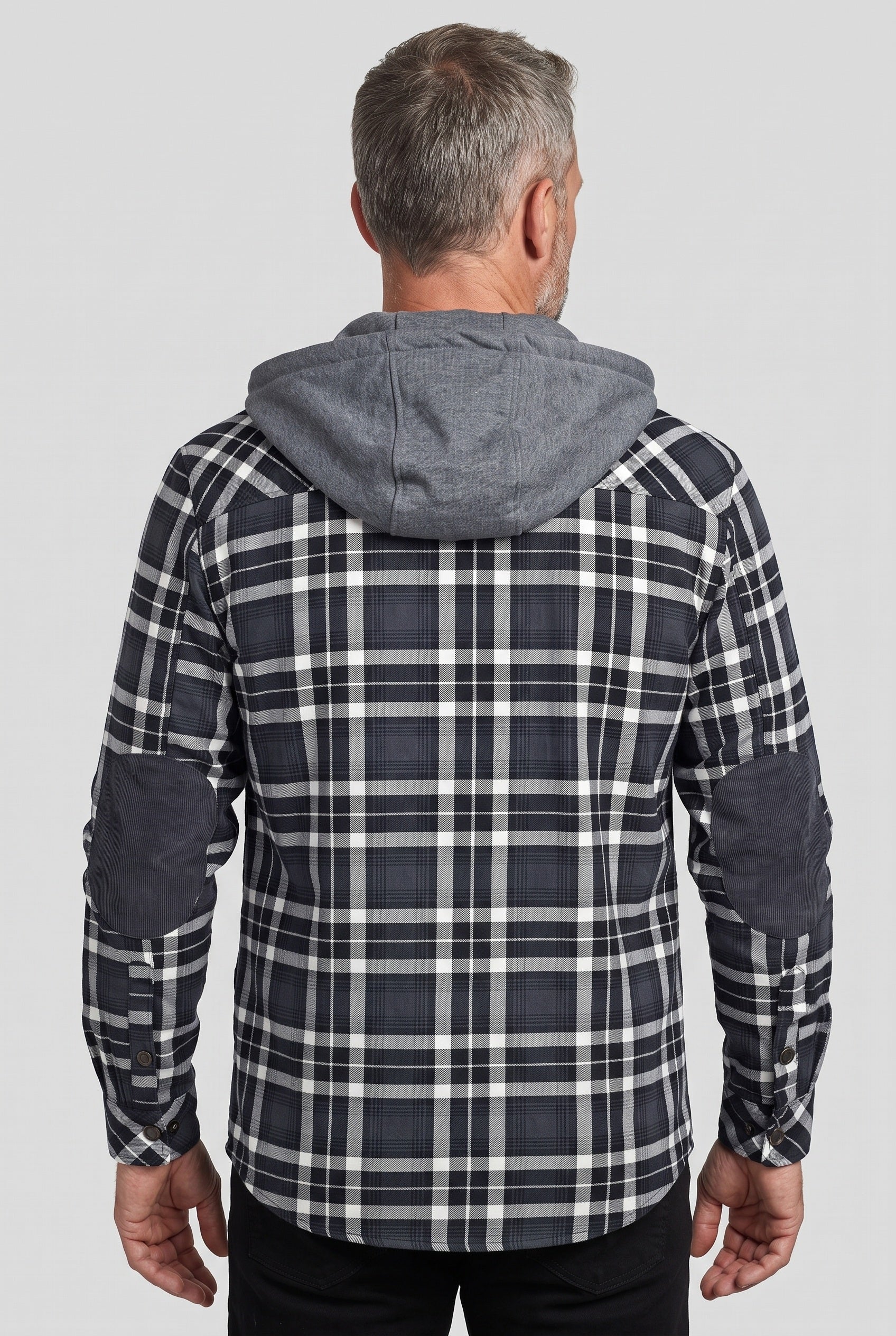 Veste Homme | Sherpa Boutonnée Capuche Contrastée Coudières - 2